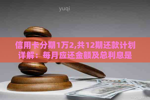 信用卡分期1万2,共12期还款计划详解：每月应还金额及总利息是多少？