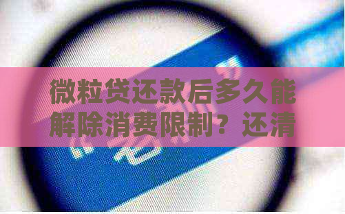 微粒贷还款后多久能解除消费限制？还清所有款项的等待时间及影响因素解析