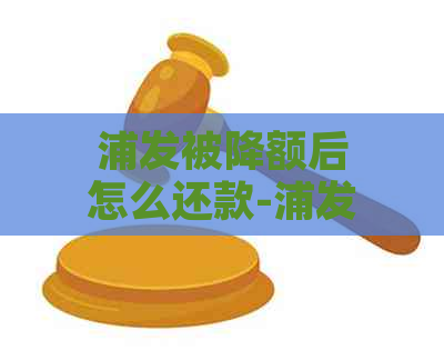 浦发被降额后怎么还款-浦发被降额了