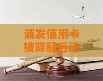 浦发信用卡被降额后还款攻略：怎么办？