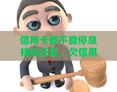 信用卡能不能停息挂账还款，欠信用卡能停息挂账吗？