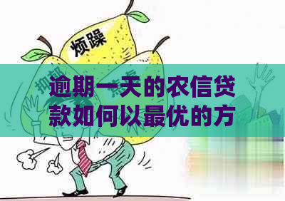 逾期一天的农信贷款如何以更优的方式进行还款？