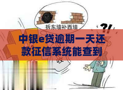 中银e贷逾期一天还款系统能查到吗？如何处理？