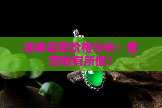 冰种翡翠价格分析：是否物有所值？