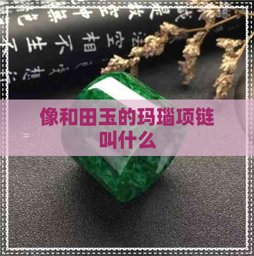 像和田玉的玛瑙项链叫什么