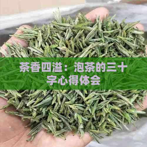 茶香四溢：泡茶的三十字心得体会