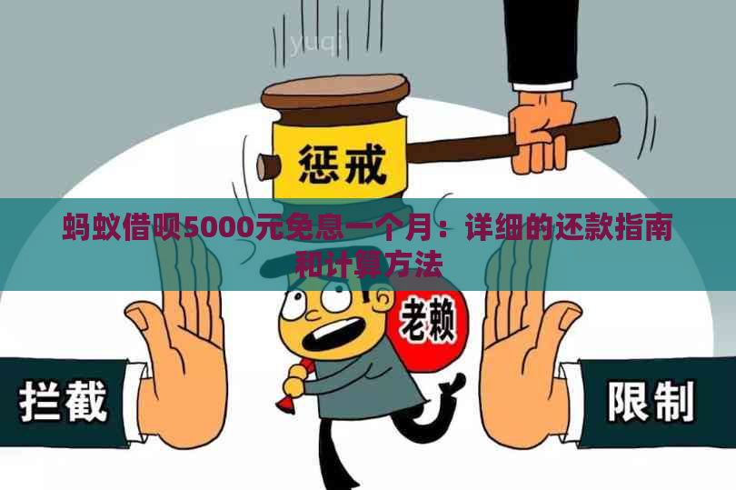 蚂蚁借呗5000元免息一个月：详细的还款指南和计算方法