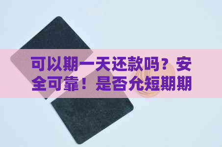 可以期一天还款吗？安全可靠！是否允短期期还款？