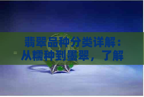 翡翠品种分类详解：从糯种到墨翠，了解各种级别翡翠的特点与价值