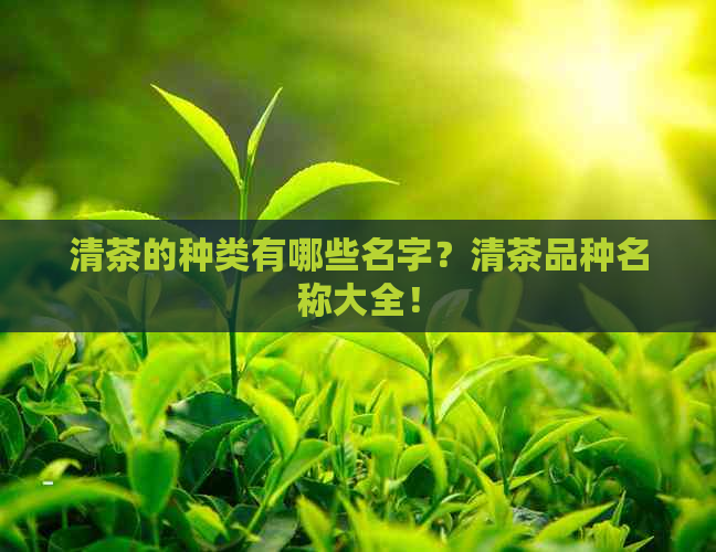 清茶的种类有哪些名字？清茶品种名称大全！