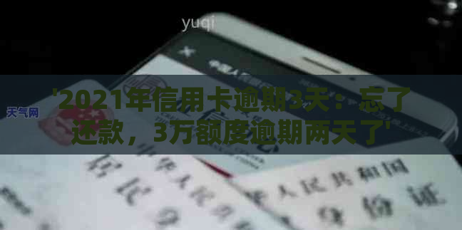 '2021年信用卡逾期3天：忘了还款，3万额度逾期两天了'