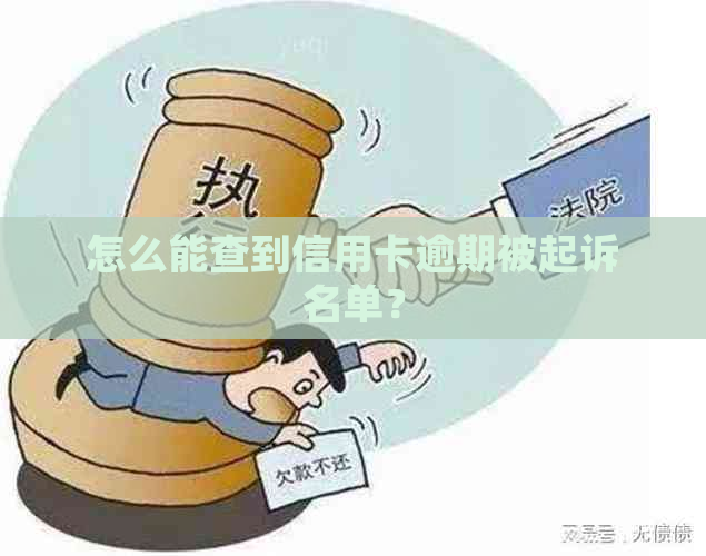 怎么能查到信用卡逾期被起诉名单？