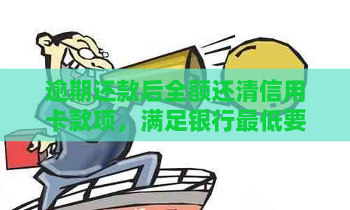 逾期还款后全额还清信用卡款项，满足银行更低要求