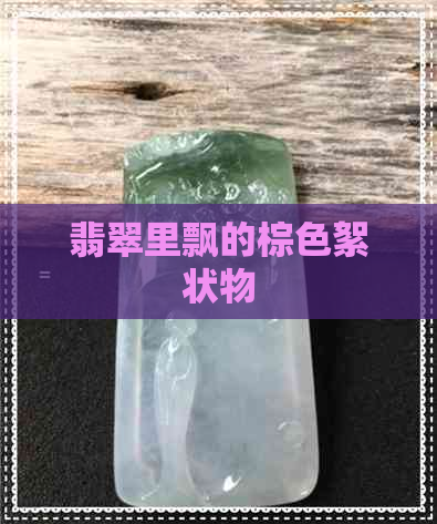 翡翠里飘的棕色絮状物