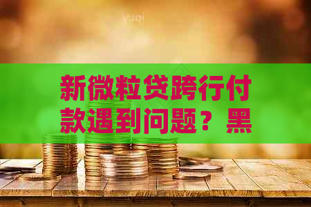 新微粒贷跨行付款遇到问题？黑猫投诉助您解决银行扣款纠纷