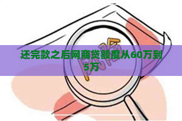 还完款之后网商贷额度从60万到5万