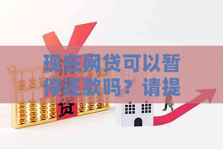 现在网贷可以暂停还款吗？请提供最新消息。