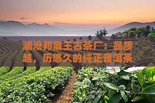 澜沧邦崴王古茶厂：品质越，历悠久的纯正普洱茶产品系列