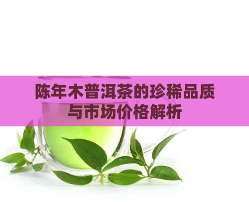 陈年木普洱茶的珍稀品质与市场价格解析