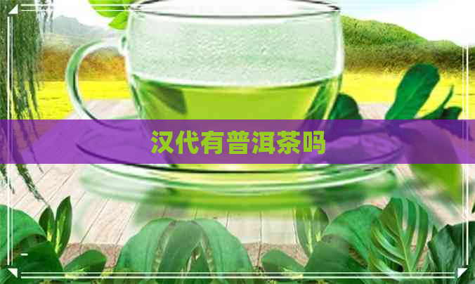 汉代有普洱茶吗