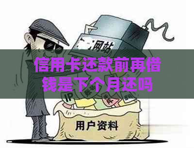 信用卡还款前再借钱是下个月还吗