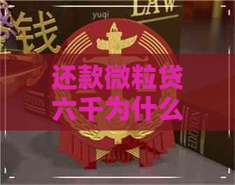 还款微粒贷六千为什么显示只还三千