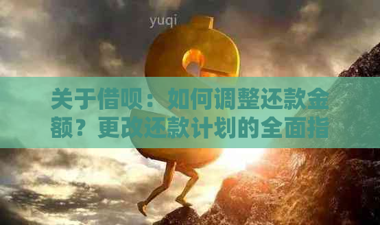 关于借呗：如何调整还款金额？更改还款计划的全面指南