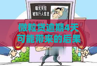 微粒贷逾期4天可能带来的后果及应对措：一个全面的解答