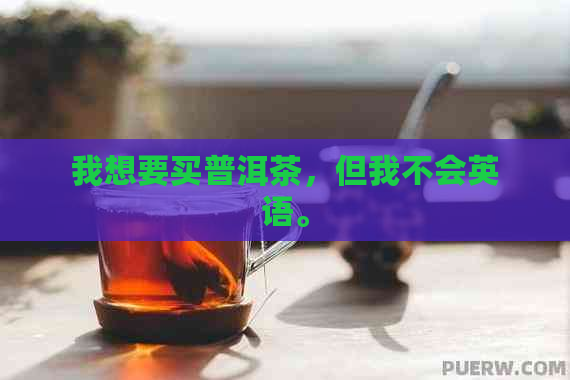 我想要买普洱茶，但我不会英语。