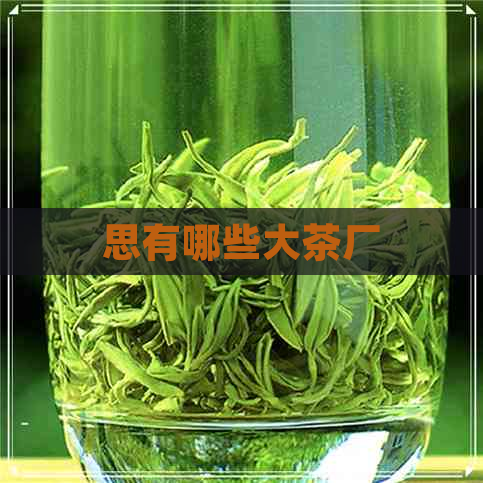 思有哪些大茶厂