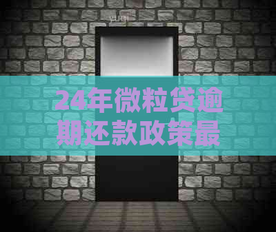 24年微粒贷逾期还款政策最新：规定、消息与详情