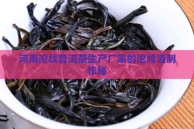 河南沱状普洱茶生产厂家的沱牌酒制作秘