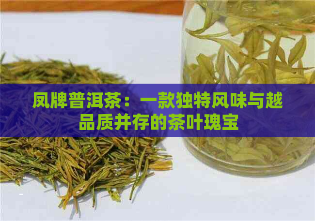 凤牌普洱茶：一款独特风味与越品质并存的茶叶瑰宝