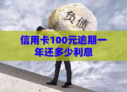 信用卡100元逾期一年还多少利息