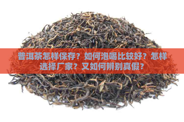 普洱茶怎样保存？如何泡喝比较好？怎样选择厂家？又如何辨别真假？