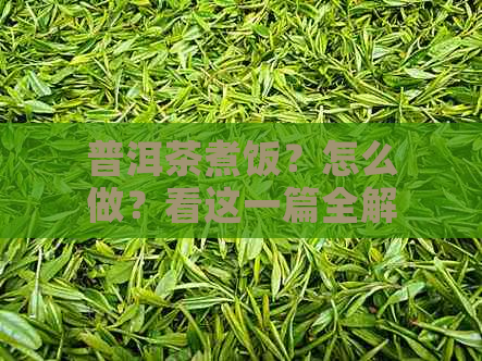 普洱茶煮饭？怎么做？看这一篇全解答！