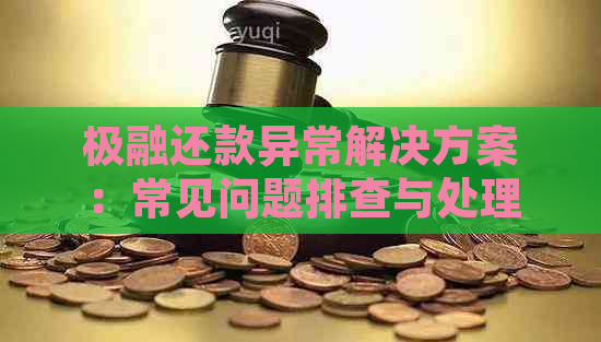 极融还款异常解决方案：常见问题排查与处理方法