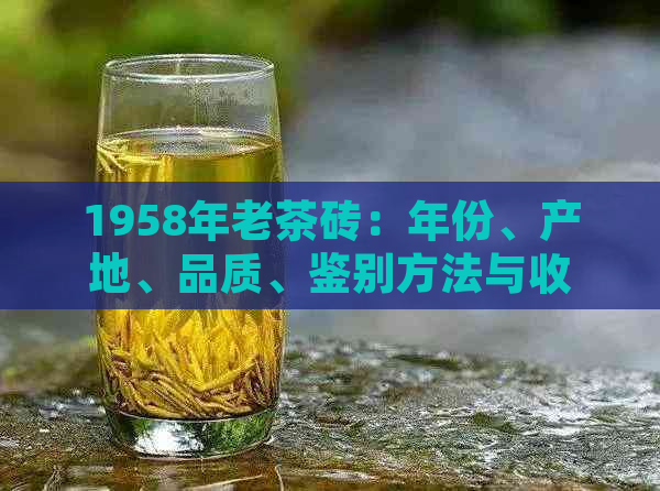 1958年老茶砖：年份、产地、品质、鉴别方法与收藏价值全面解析