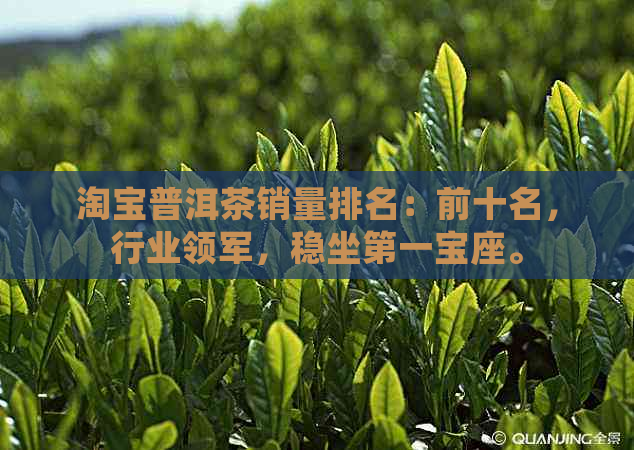 淘宝普洱茶销量排名：前十名，行业领军，稳坐之一宝座。