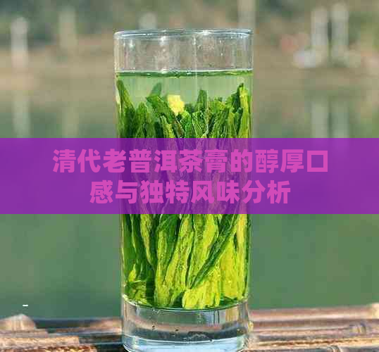 清代老普洱茶膏的醇厚口感与独特风味分析