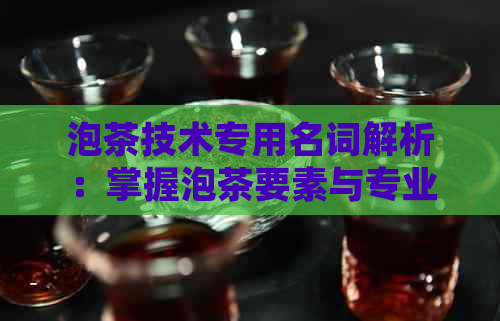 泡茶技术专用名词解析：掌握泡茶要素与专业术语