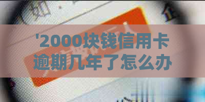 '2000块钱信用卡逾期几年了怎么办理分期还款：处理方式与贷款影响'