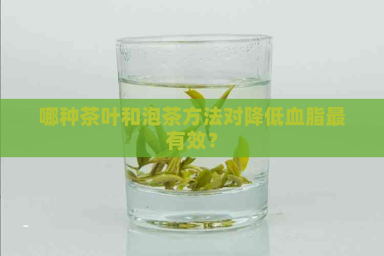 哪种茶叶和泡茶方法对降低血脂最有效？