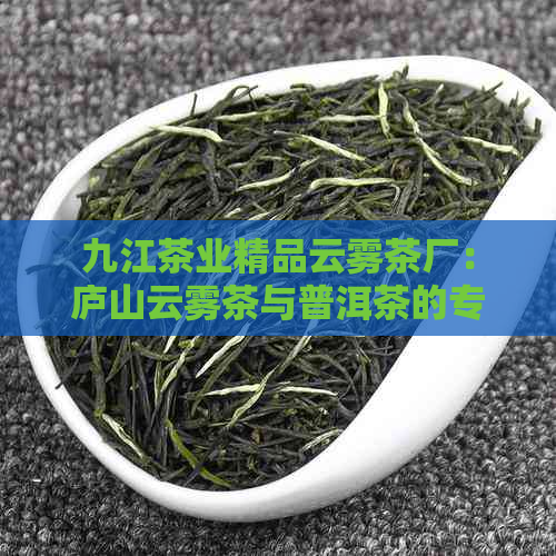 九江茶业精品云雾茶厂：庐山云雾茶与普洱茶的专业制作者