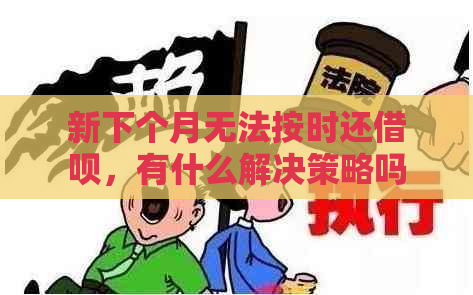 新下个月无法按时还借呗，有什么解决策略吗？