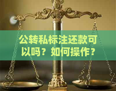 公转私标注还款可以吗？如何操作？