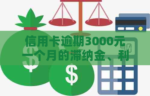 信用卡逾期3000元一个月的滞纳金、利息和影响总结：详细费用计算与应对策略