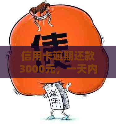 信用卡逾期还款3000元，一天内利息计算方式及可能影响