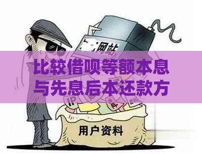 比较借呗等额本息与先息后本还款方式的优劣，帮助您做出明智选择