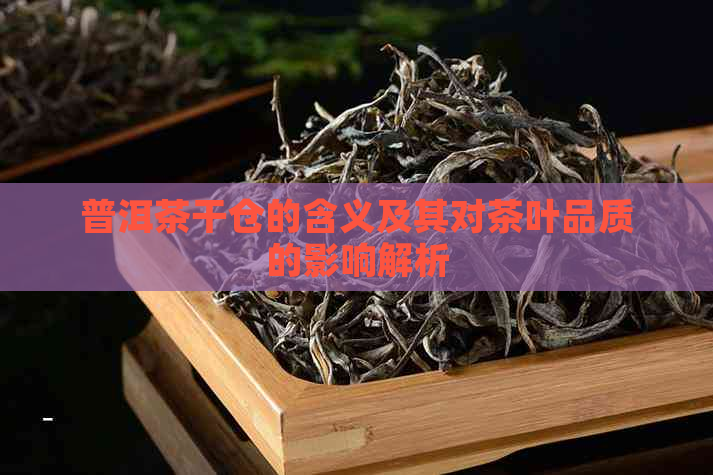 普洱茶干仓的含义及其对茶叶品质的影响解析